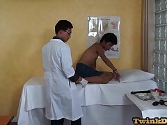 Gagging Asian gay doctor seduces twink nympho patient
