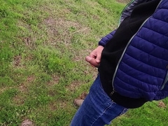 A pile of outdoor pee today (and stroking)