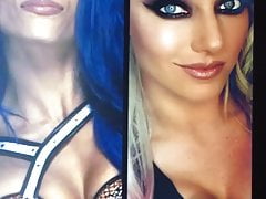 WWE Sasha Banks & Alexa Bliss DOUBLE Cum Tribute