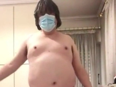 Sissy tramp with undies and brief top display assets.