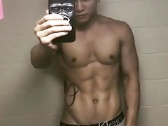 super cute Thai boy filming himself in CK trunk (1'00'')