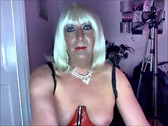 Chrissie smoking a Menthol superking in pvc