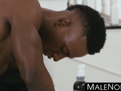 MaleNoir.com - Black lovers Zario Travezz and Liam Cyber flip fuck each other's hungry asses
