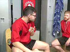 Thick wolf man Bennett Anthony and insane Angel Ventura getting bored after Lifeguard Duty