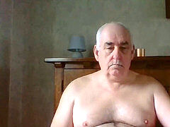 granddad cum on webcam