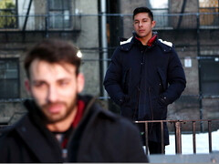 Two guys doing kinky things to one another