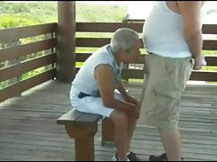 Outdoors scenes where grandpa sucks & gets fucked by chubby