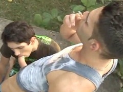 Bon baiseur anal, homo in het bos, schwule im wald