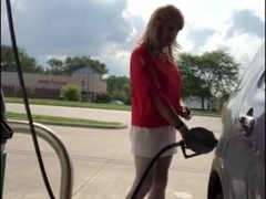 Crossdresser Fun at the Gas Station