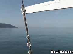 Gay Latino couple Do awesome Bareback sex in their Yacht