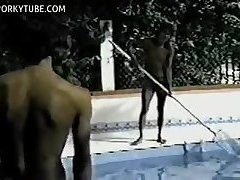 Latino Twinks Poolboy gets barebacked and cum