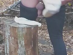 Outdoor Fucking my Ass with a Big Fucking Dildo