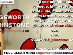 EDGEWORTH JOHNSTONE jerking off and eating cum CENSORED - Closeup cum shot hot gay guy jerking off his cock