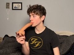 Gape, riding dildo, gooner