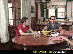 FamilyDick - stepdad And Stepgrandpa cram Their Boys crevices