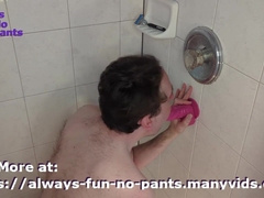 Fuckpole locked up while I Blow a Dragon Fuck-Stick!