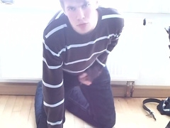 Young sweet teen 18+ boy john gets naked and wanks for you