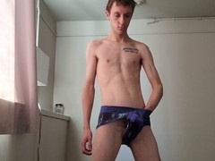 Home wank session and explosive release