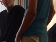 Sweet college twink gets sucked off and fucked bareback