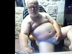 granddad jizm on cam