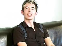 Hot UK teen jerking off thick cock solo