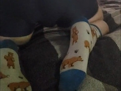 Thick Fur Covered Wolf Arse Have Fun and Barehand Smacking in Wolf Socks