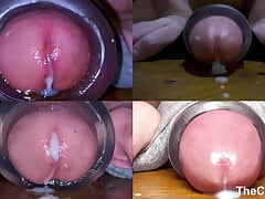 4 CUMSHOTS in 25 Seconds - Closeups