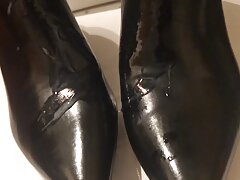 Cum on Leather Boots