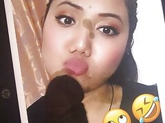 Cum tribute Asian pout face