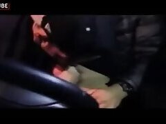The boys in the car at night blowjob and handjob and cum in the face
