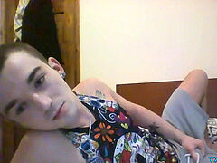 Michael Wyatt fingers himself and masturbates solo