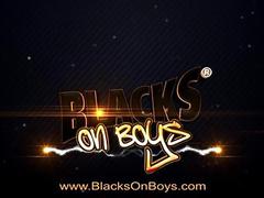 Cutie with blue eyes rammed by black rods