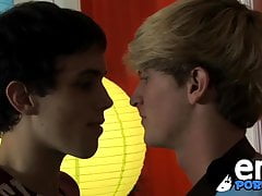 Kinky blonde emo cums after hard fucking with cute twink