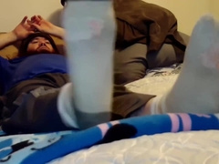 Just Chilling on the Sofa and taking my Socks off