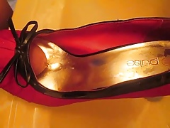 Pissing sexy Red n Black Peep Toes fm MrMessyshoes