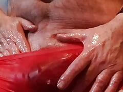 Oiling my cock
