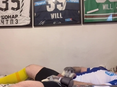 Wank And Cum In Soccer Cleats Socks And Jersey