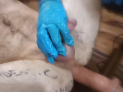 Taking nine inches while witnessing in the mirror