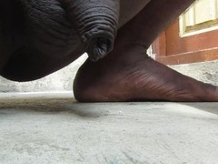 Hot guy shows off his big dick in a 360-degree position