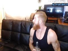 Str8 Guy gets spanked and plays around for the webcam