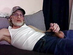 JerkinDad14 - Daddy's Jeans Bate Session with Butthole Exposure and Cumshot