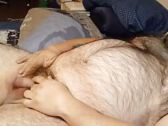 Hairy Bear Monk3yMing0 Masturbating and Shooting a Big Load On Myself