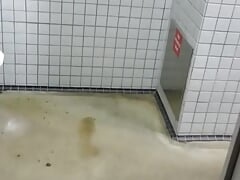 Johnholmesjunior flashing his monster cock in public mens vancouver park bathroom PT2