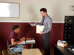 Classroom seduction for Billy Byron and Preston Steel