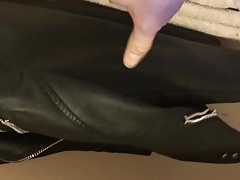 Cum on daughters friends leather jacket