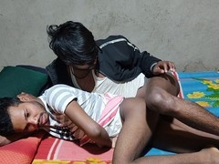 College gay buddies book a hotel room for a deep and intimate bareback session