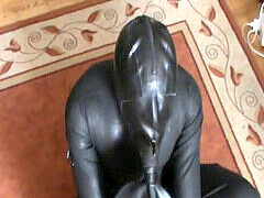 Gay latex, hogtiedhu, big cock domination