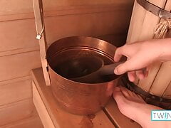 Hung Twink Aaron Fingers Gaping Ass And Jacks Off In Sauna!