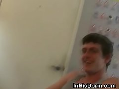 Gay College Boys Fooling Around At Dorm Room Party