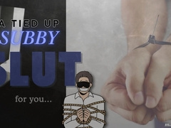 Subby WHINGING - An Obsessed Stud is Strapped to the Sofa and Blinded for your Delight